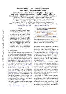 Universal NER: A Gold-Standard Multilingual Named Entity Recognition
  Benchmark