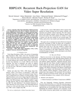 RBPGAN: Recurrent Back-Projection GAN for Video Super Resolution