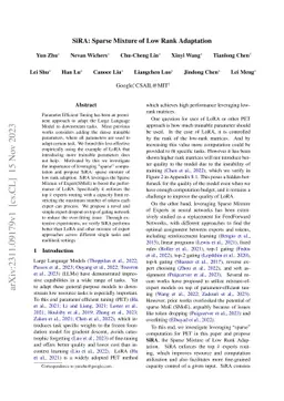 SiRA: Sparse Mixture of Low Rank Adaptation