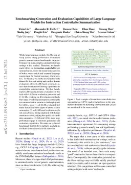Benchmarking Generation and Evaluation Capabilities of Large Language
  Models for Instruction Controllable Summarization