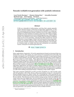 Towards Verifiable Text Generation with Symbolic References