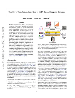 ConvNet vs Transformer, Supervised vs CLIP: Beyond ImageNet Accuracy