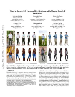 Single-Image 3D Human Digitization with Shape-Guided Diffusion