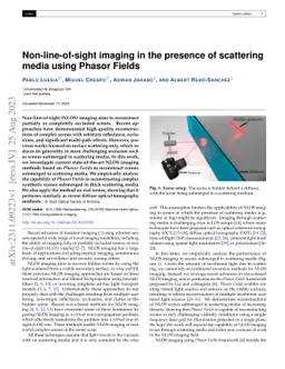 Non-line-of-sight imaging in the presence of scattering media using
  phasor fields