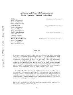 A Simple and Powerful Framework for Stable Dynamic Network Embedding