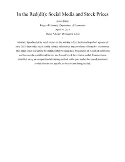 In the Red(dit): Social Media and Stock Prices