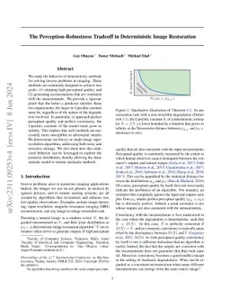 The Perception-Robustness Tradeoff in Deterministic Image Restoration