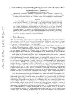 Constructing interpretable principal curve using Neural ODEs