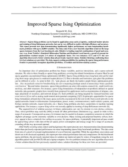 Improved Sparse Ising Optimization