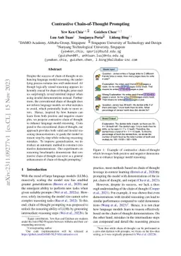 Contrastive Chain-of-Thought Prompting