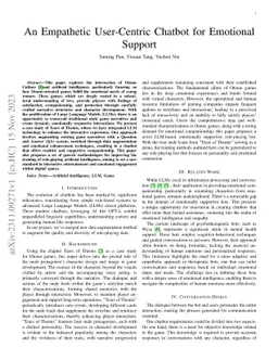 An Empathetic User-Centric Chatbot for Emotional Support