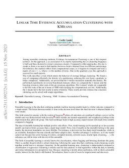 Linear time Evidence Accumulation Clustering with KMeans