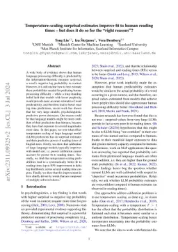 Temperature-scaling surprisal estimates improve fit to human reading
  times -- but does it do so for the "right reasons"?