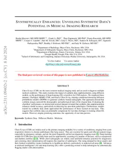 Synthetically Enhanced: Unveiling Synthetic Data's Potential in Medical
  Imaging Research