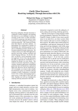 Clarify When Necessary: Resolving Ambiguity Through Interaction with LMs