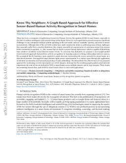 Know Thy Neighbors: A Graph Based Approach for Effective Sensor-Based
  Human Activity Recognition in Smart Homes