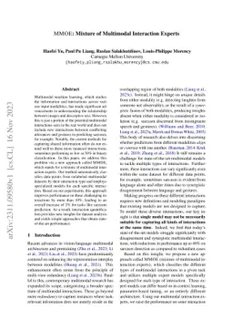 MMOE: Mixture of Multimodal Interaction Experts