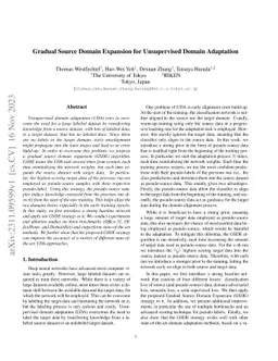 Gradual Source Domain Expansion for Unsupervised Domain Adaptation