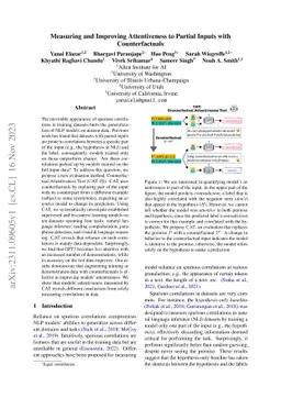 Measuring and Improving Attentiveness to Partial Inputs with
  Counterfactuals