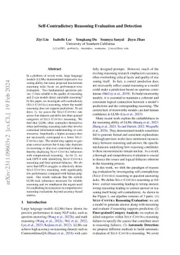 Self-Contradictory Reasoning Evaluation and Detection