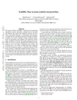 SynDiffix: More accurate synthetic structured data
