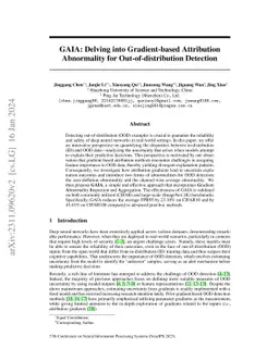 GAIA: Delving into Gradient-based Attribution Abnormality for
  Out-of-distribution Detection
