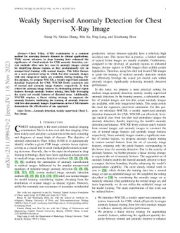 Weakly Supervised Anomaly Detection for Chest X-Ray Image