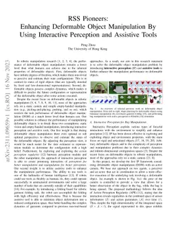 Enhancing Deformable Object Manipulation By Using Interactive Perception
  and Assistive Tools