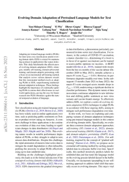 Evolving Domain Adaptation of Pretrained Language Models for Text
  Classification