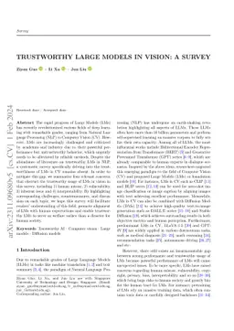 Trustworthy Large Models in Vision: A Survey