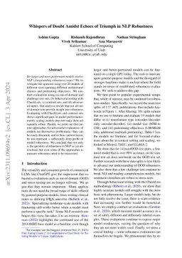 Whispers of Doubt Amidst Echoes of Triumph in NLP Robustness