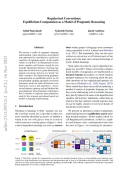 Regularized Conventions: Equilibrium Computation as a Model of Pragmatic
  Reasoning