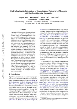 On Evaluating the Integration of Reasoning and Action in LLM Agents with
  Database Question Answering