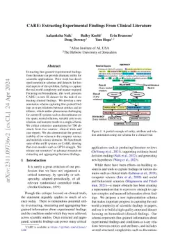 CARE: Extracting Experimental Findings From Clinical Literature
