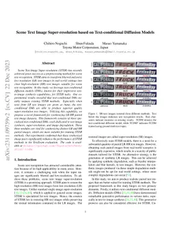 Scene Text Image Super-resolution based on Text-conditional Diffusion
  Models