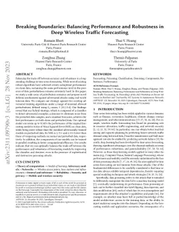 Breaking Boundaries: Balancing Performance and Robustness in Deep
  Wireless Traffic Forecasting