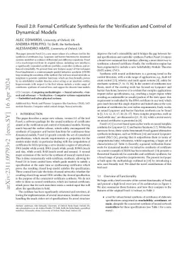 Fossil 2.0: Formal Certificate Synthesis for the Verification and
  Control of Dynamical Models