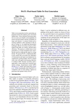 PixT3: Pixel-based Table-To-Text Generation