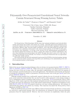 Polynomially Over-Parameterized Convolutional Neural Networks Contain Structured Strong Winning Lottery Tickets