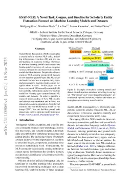 GSAP-NER: A Novel Task, Corpus, and Baseline for Scholarly Entity
  Extraction Focused on Machine Learning Models and Datasets
