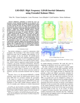 LIO-EKF: High Frequency LiDAR-Inertial Odometry using Extended Kalman
  Filters