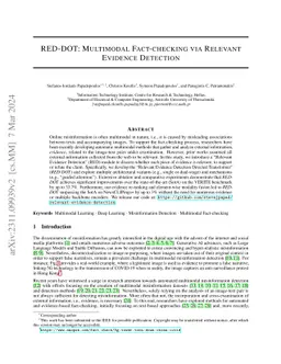 RED-DOT: Multimodal Fact-checking via Relevant Evidence Detection
