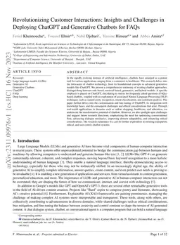 Revolutionizing Customer Interactions: Insights and Challenges in
  Deploying ChatGPT and Generative Chatbots for FAQs