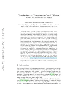 TransFusion -- A Transparency-Based Diffusion Model for Anomaly
  Detection