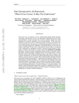 The Generative AI Paradox: "What It Can Create, It May Not Understand"