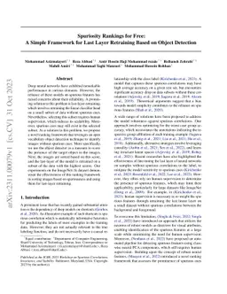 Spuriosity Rankings for Free: A Simple Framework for Last Layer
  Retraining Based on Object Detection