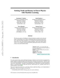 Seeking Truth and Beauty in Flavor Physics with Machine Learning