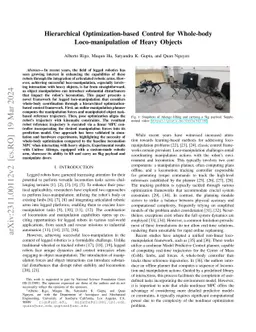 Hierarchical Optimization-based Control for Whole-body Loco-manipulation
  of Heavy Objects