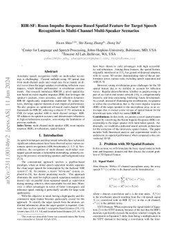RIR-SF: Room Impulse Response Based Spatial Feature for Target Speech
  Recognition in Multi-Channel Multi-Speaker Scenarios