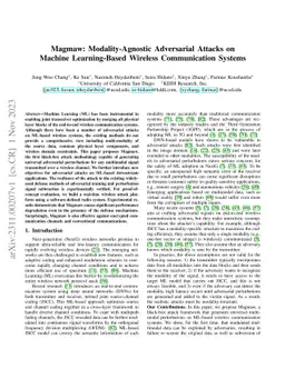 Magmaw: Modality-Agnostic Adversarial Attacks on Machine Learning-Based
  Wireless Communication Systems